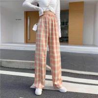 ราคา กางเกงขายาวลายสก็อต กางเกงขายาวผู้หญิง สไตล์เกาหลี ผ้านิ่ม ใส่สบาย เอวยางยืด (20611071840)