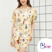 ราคา Bme ชุดนอนเสื้อแขนสั้นพร้อมกางเกงขาสั้น คอฮาวาย รุ่น ME8804 มี 3 สีแดง สีเขียว สีเหลือง (20697967595)