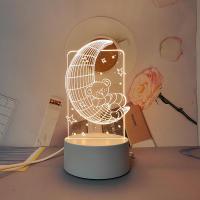 ราคา Christmas 3D Night Light Acrylic Pattern USB Creative Gift For Children And Parents LED Table Lamp For Bedroom Bedside (20689523540)