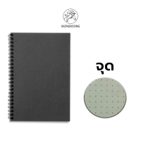 ราคา Saengroong สมุดสันห่วงปกดำ กระดาษคราฟท์สีดำ ปกคราฟท์สีดำ เนื้อถนอมสายตา ขนาด A5 A6 B5 B6 50แผ่น 1เล่ม (20479655351)