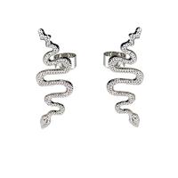 ราคา ต่างหูแบบหนีบสำหรับผู้หญิงลายงูดีไซน์แฟชั่นเงินแบบต่างหูเม็ดกลมเครื่องประดับประจำวันรูปงูขนาดเล็ก (19693807541)