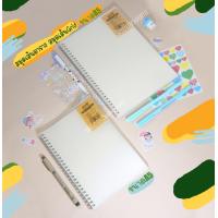 ราคา สมุดสันลวดปกพลาสติกเส้นตารางเส้นกริด ขนาด A5 และB5 สมุดเส้นกริด สมุดเส้นตาราง สินค้าพร้อมส่ง (6660850707)