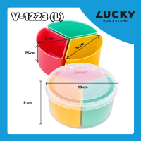 ราคา LUCKY HOME กล่องถนอมอาหารแบ่งช่องพร้อมฝาปิด เหลี่ยม 4 ช่อง กลม 3 ช่อง G 1200 V 1223 (15615323688)