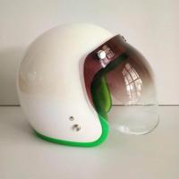 ราคา ALTRAX หมวกกันน็อควินเทจ รุ่น LAZOR สีขาวมุกประกาย นวมเขียว คิ้วเขียว ถอดซักได้ พร้อมแว่นBUBBLEทูโทน (17451208474)