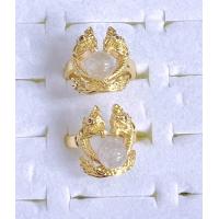 ราคา แหวนนาคเกี้ยวทรัพย์ หินไหมทอง ขนาดฟรีไซส์ ชุบทอง 24k (21192760432)