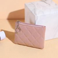 ราคา กระเป๋าสตางค์กระเป๋าสตางค์สั้นสั้นสำหรับผู้หญิงกระเป๋า Dompet Koin กระเป๋าสตางค์ใส่นามบัตรหนัง PU มีซิปกระเป๋าคลัทช์พวงกุญแจแฟชั่น (19689973510)