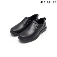 ราคา MATINO SHOES รองเท้าชายคัทชูหนังแท้ รุ่น MC B 4451 BLACK BROWN (17711856908)