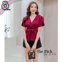 ราคา Nabee queeny เสื้อแขนสั้น ผูกเอว เสื้อไฮโซ สวยหรู พรีเมี่ยมสุด งานขึ้นห้าง สวยขั้นสุด แฟชั่นสไตล์หรู งานป้าย the rich (18187697475)