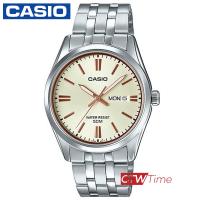 ราคา Casio Standard นาฬิกาข้อมือสุภาพบุรุษ สายสแตนเลส รุ่น MTP 1335D 9AVDF หน้าปัดสีครีม (2442164754)