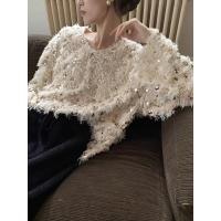 ราคา Alisa sonya ผู้หญิงแขนยาวชุดเดรสคอวีสเวตเตอร์ปักเลื่อมชุดเสื้อกันหนาวชุดแวววาววิบวับ (20851137799)