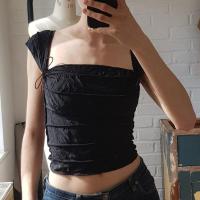 ราคา วินเทจพับโบว์ผูกสายคล้องเสื้อกล้าม Y2K ฝรั่งเศสมินิเสื้อกั๊ก2000วินาทีย้อนยุคเก๋ผู้หญิงสลิมฟิตพืชยอดนิยมเสื้อผ้า (15655692996)