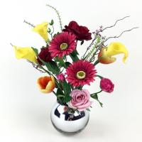 ราคา แจกันดอกไม้ประดิษฐ์ ดอกไม้ปลอมพร้อมแจกัน แจกันดอกไม้ปลอมเหมือนจริง (19582728921)