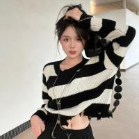 ราคา Top show พร้อมส่ง COD เสื้อสเวตเตอร์ เสื้อแขนยาวสเวตเตอร์ เสื้อไหมพรม สเวตเตอร์ลายทาง เสื้อผ้าแฟชั่นผู้หญิงเกาหลี (19420589585)