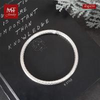 ราคา MT กำไลข้อมือเงินแท้ ลายเกล็ดมังกร ขัดขาว หนา 4 มม ข้อมือ 15 16 17 18 ซม Solid 925 Sterling Silver Bangle sbg459 MT Jewelry มณีธารา (9067426470)