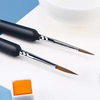 ราคา พู่กันกลม พู่กันสีน้ำ พู่กันขนหมาป่า Round Brush พู่กันกลม เบอร์ 000 7 (17358524289)