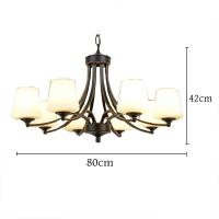 ราคา MOONLIGHT 6 8 10 Heads American Style Chandelier Simple Iron Bedroom Lamp Glass Ceiling Light for Living Room Restaurant Lighting Decoration (10799038589)