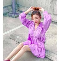 ราคา มินิเดรส สไตล์คุณแอน lll Freesize lll PE058 ชุดเดรส คอจีน แขนยาว แต่งระบายเป็นชั้นๆ ผ้าไหมอิตาลี (15085206393)