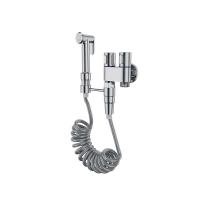 ราคา Snugroom ชุดสเปรย์ห้องน้ำสีเงินทองเหลืองแรงดันสเปรย์โถสุขภัณฑ์แบบมือถือพร้อมวาล์วมุมหนึ่งและสองออกและชุดท่อยืดไสลด์ (19429888473)