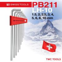 ราคา PB Swiss Tools ประแจหกเหลี่ยม หัวตัด ตัวยาว รุ่น PB 211LH 10 ประแจแอล ชุดใหญ่ เบอร์ 1 5 10 มม Swiss Made PB211 (20913066560)