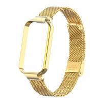 ราคา สายโลหะพร้อมเคสโลหะสำหรับ Xiaomi Redmi Smart Band 2 Xiaomi Smart Band 8 Active สายรัดข้อมือเปลี่ยนสร้อยข้อมือ Milan Buckle Strap สำหรับ Redmi Smart Band2 Mi Band 8 Active สายนาฬิกาโลหะ (19245718008)