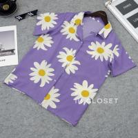 ราคา เสื้อฮาวาย lll Freesize lll IT019 1 เสื้อแขนสั้น ปกฮาวาย ลายดอกเดซี่ รุ่นคลาสสิค ฮิตตลอดกาล เนื้อผ้าไหมอิตาลีอย่างดี (18455233269)