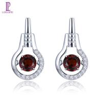 ราคา Lohaspie Jewelry Genuine Silver 925 Original Earring Natural Garnet Gemstone Sterling Silver Stud Earring Lady For Silver 925 Jewelry Gift (19802955696)