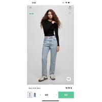 ราคา กางเกงยีนส์ Brand PULL BEAR เป็นทรง MOM ผ้าไม่ยืด คลองแท้ 100 (19091161775)