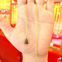 ราคา สร้อยคอเงินชุบทอง ลายดิสโก้ จี้พระจิ๋วยอดนิยม เลี่ยมทองแท้ กรอบทอง 90 มีใบรับประกัน (15754508143)