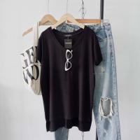 ราคา เสื้อคอวีหน้าสั้น หลังยาว ผ้าเรย่อนเนื้อนิ่มเด้ง (16057959181)