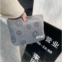 ราคา Cutie Gift99 กระเป๋าเครื่องสําอาง สตางค์ ผ้าลูกฟูก ลายจุด หน้ายิ้ม สไตล์เรโทร ปลีก ส่ง A850 (20486121672)