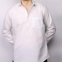 ราคา เสื้อเชิ้ตแขนยาวคอปกสีขาว ผ้า Twill (8905664136)