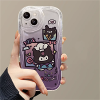 ราคา เคสใส่โทรศัพท์สำหรับ OPPO A9 A5ป้องกันทุกส่วนของเครื่องแบบใส A94ขนาด5กรัม F19 F17 R15 Pro R17 F11 F9 Reno 5 6 7 4 Pro Kuromi Cinnamoroll Purin 3D ขอบโค้งงอแบบนิ่ม INS ใสรูปสัตว์ TPU กันกระแทก (1971292