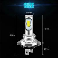ราคา 2ชิ้น H7 H1 H11 H9 H8หลอดไฟ LED 9005 9006 HB3 HB4 CSP LED สว่างมากโคมไฟ DRL สีขาว6000K (21171033061)
