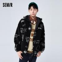 ราคา Semir เสื้อแจ็คเก็ตเลียนแบบชายเสื้อแจ็กเก็ตใหม่ลายกราฟฟิตีสุดเท่สำหรับ2023ฤดูหนาว (20609971065)