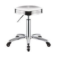 ราคา เก้าอี้ สแตนเลส เก้าอี้กลมสแตนเลสขอบหนา ฐานรูปดาว มีล้อ ฐานรูปดาว มีล้อ เก้าอี้สแตนเลสล้อเลื่อน เก้าอี้กลมล้อเลื่อน เก้าอี้กลม เก้าอี้ตรวจโรค หมุนได้ มีล้อใช้งานสะดวก หมุนได้ 360 องศา แข็งแรง ทนทาน (1