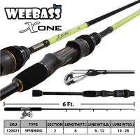 ราคา คันเบ็ดตกปลา WEEBASS ROD คันเบ็ด รุ่น X ONE 2ท่อน คันUL คันตกเหยื่อปลอม คันตีเหยื่อปลอม (741446328)