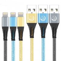 ราคา GL ใช้สำหรับ สายชาร์จสำหรับไอโฟน 1 8M 1กล่องมี3เส้น Pack of 3 สายผ้าถักแบบกลม ไอโฟน Charger Cable รองรับ รุ่น iPhone 11 ProXSMaxXR8 Plus7 Plus6S6 Plus 55SSEiPad and More (6672132546)