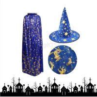 ราคา ผ้าคลุม เสื้อคลุมแม่มด เสื้อคลุม ผ้าคลุมฮาโลวีน หมวกแม่มด หมวก ของตกแต่งฮาโลวีน ผ้าคคลุมมีปก พ่อมด แม่มด Halloween (20493417859)