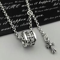 ราคา TOP Chromes Hearts 925 sterling silver high quality 925 sterling silver cross small waist clavicle chain pendant necklace (20384689678)