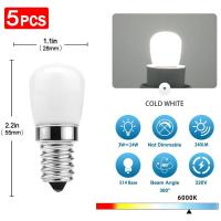 ราคา หลอดไฟ LED ติดตู้เย็น5ชิ้น E14หลอดไฟหลอดไฟข้าวโพดประหยัดพลังงาน3W สีขาวอุ่น โคมไฟขาวเย็นขนาดเล็ก220V สำหรับตู้เย็นเครื่องเย็บผ้าฮูดดูดควัน (18409862287)