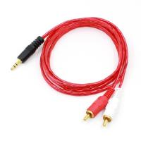 ราคา 1 5m 3m 5m 10m 3 5mm to 2 RCA audio cable for phone headphone speaker black 3 5mm Jack stereo to 2 RCA Male Aux Audio Cable Wire (13107240596)
