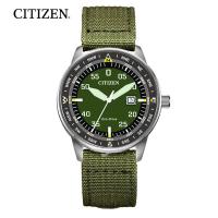 ราคา CITIZEN นาฬิกาแฟชั่นผู้ชาย รุ่น BM7390 2X สีเขียวทหารนาฬิกาสายไนลอน นาฬิกาสปอร์ตผู้ชาย (4684856403)