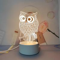 ราคา Christmas 3D Night Light Acrylic Pattern USB Creative Gift For Children And Parents LED Table Lamp For Bedroom Bedside (20689523537)