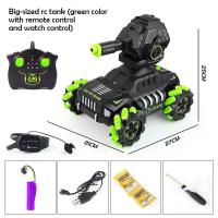 ราคา 1 18 RC Tank Car 1 18รถถัง RC รถ12กม ชม All Terrains ยานพาหนะไฟฟ้าสามารถเปิดตัว WaterBomb รถหุ้มเกราะ180 หมุนการถ่ายภาพและ360 หมุนรถ2 4G รีโมทคอนโทรลรถถังของเล่นสำหรับเด็ก (9203574033)