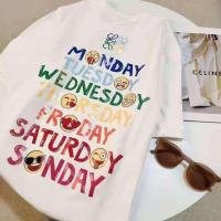 ราคา Loewe Luo Ywei 23เสื้อยืดผู้ชายแขนสั้นพิมพ์ลายโลโก้ด้านหน้าและด้านหลังผ้าฝ้ายคอกลมคลาสสิก (20186635220)