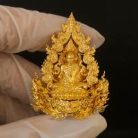 ราคา หลวงพ่อเงิน วัดท้ายน้ำ พุทธศิลป์ รุ่นแรก เนื้อบรอนซ์ชุบทอง ขนาด 4 5 ซม (20713958870)
