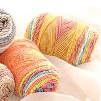 ราคา Bttj0 100กรัมหนาผ้าพันคอหมอนอิงโซฟาสายรุ้งสี DIY เส้นด้ายโครเชต์ถักมือทอ (1951914786)