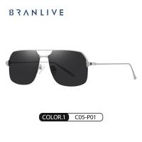 ราคา BRANLIVE DC แว่นกันแดดทรงสี่เหลี่ยมผืนผ้า Uv400 Vintage แว่นตากันแดดดำ (19856227227)