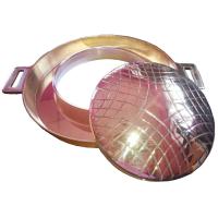 ราคา กะทะทองเหลืองใหญ่พิเศษถอดฝาได้ BBQ ปิ้งย่างชนิดไม่มีรู ทองเหลืองแท้ กว้าง 41 5 ซม กะทะย่างหมูกะทะ สำหรับเตาถ่าน ปิ้งย่าง ลวกจิ้ม ชาบู (18512557230)