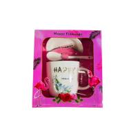 ราคา ชุดแก้วเซรามิค ชุดเซ็ดแก้ว แก้วพร้อมฝา พร้อมที่วาง แก้วพร้อมช้อน ของชำร่วย (20586773829)